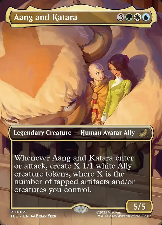 2025 Avatar: The Last Airbender Eternal Aang and Katara #69 rare card image