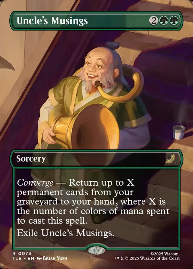 2025 Avatar: The Last Airbender Eternal Uncle's Musings #73 rare card image