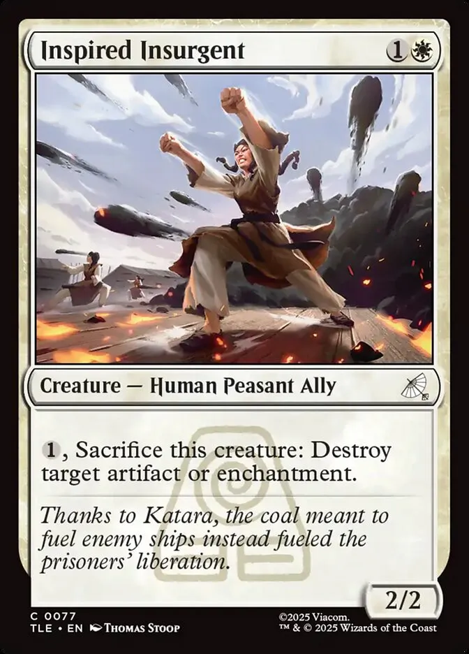 2025 Avatar: The Last Airbender Eternal Inspired Insurgent #77 common card image