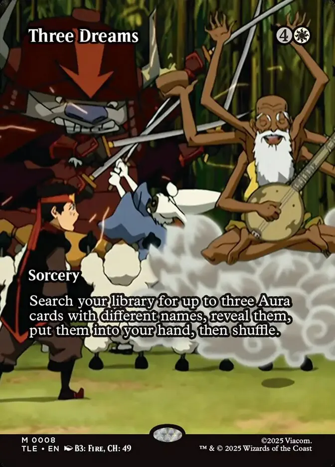 2025 Avatar: The Last Airbender Eternal Three Dreams #8 mythic card image