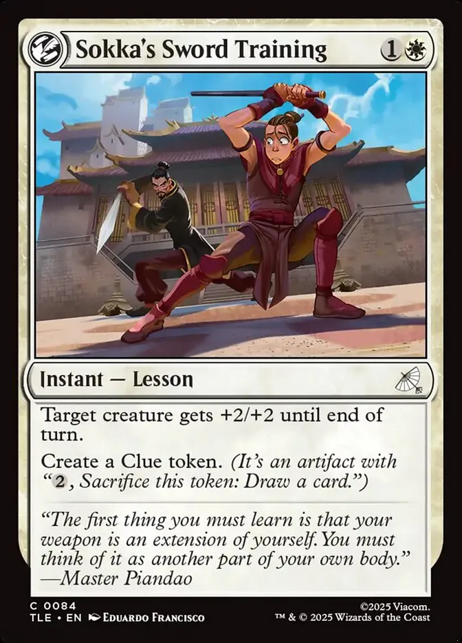 2025 Avatar: The Last Airbender Eternal Sokka's Sword Training #84 common card image