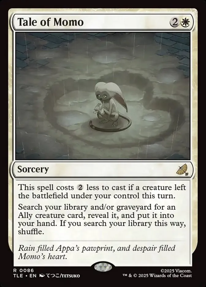 2025 Avatar: The Last Airbender Eternal Tale of Momo #86 rare card image