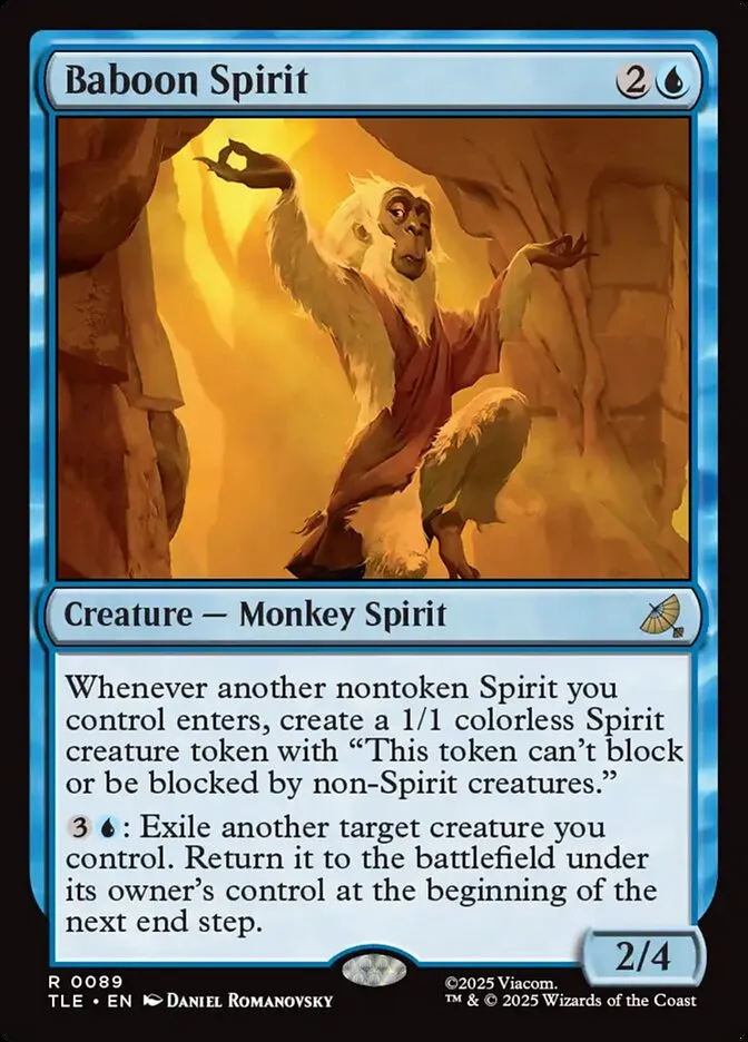 2025 Avatar: The Last Airbender Eternal Baboon Spirit #89 rare card image