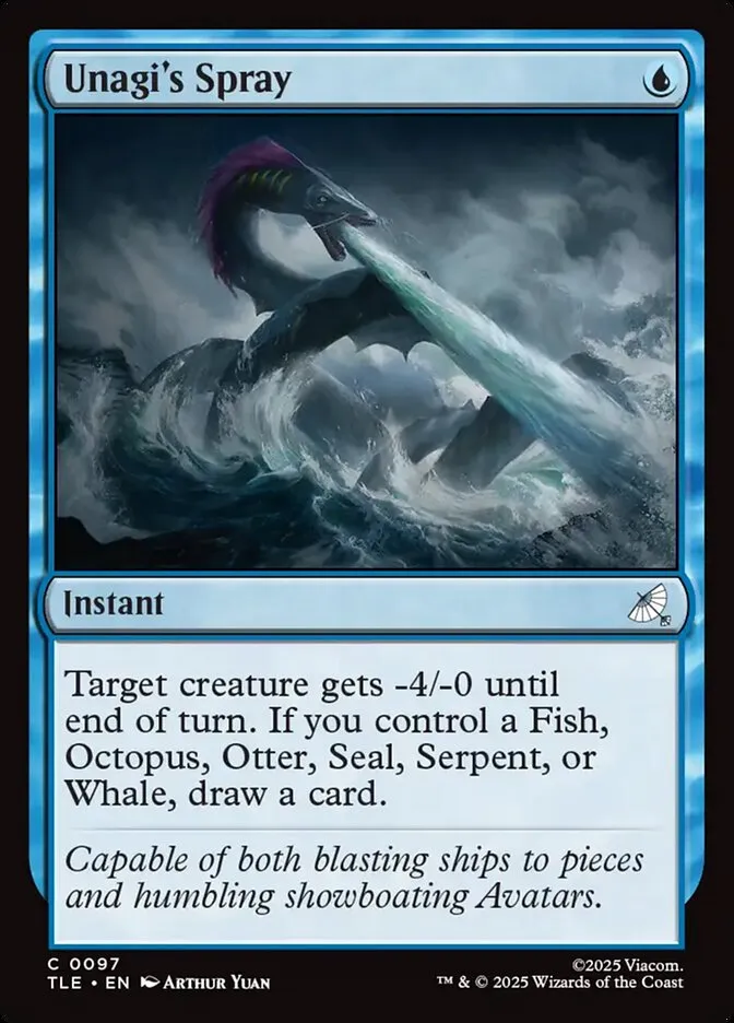 2025 Avatar: The Last Airbender Eternal Unagi's Spray #97 common card image