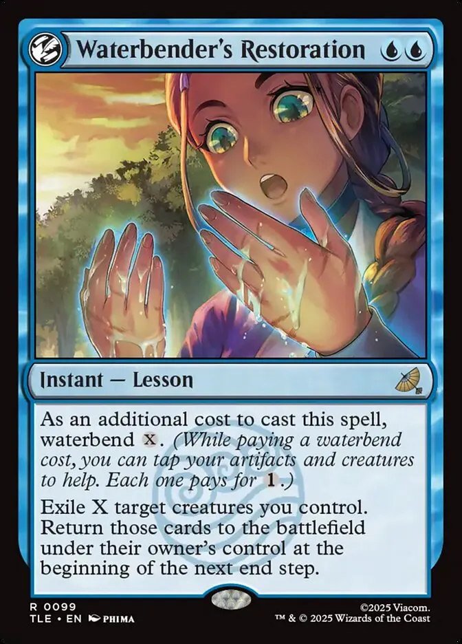 2025 Avatar: The Last Airbender Eternal Waterbender's Restoration #99 rare card image