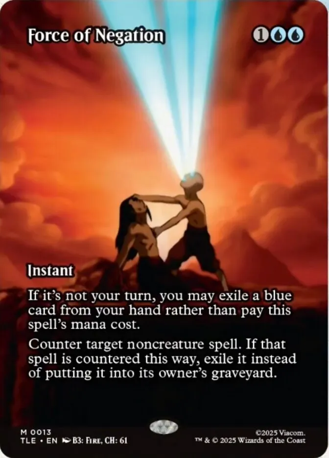 2025 Avatar: The Last Airbender Eternal Force of Negation #13 mythic card image