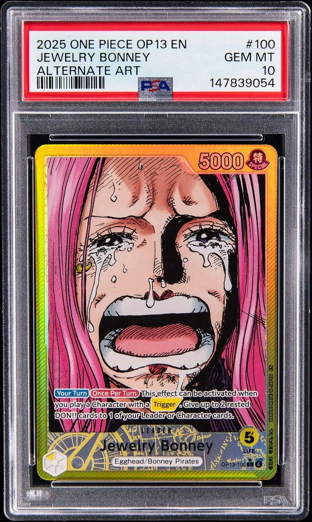 2025 One Piece Carrying On His Will Alternate Art Jewelry Bonney #OP13-100 card image