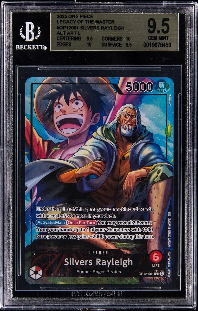 2025 One Piece Legacy of the Master Alternate Art Silvers Rayleigh #001 card image