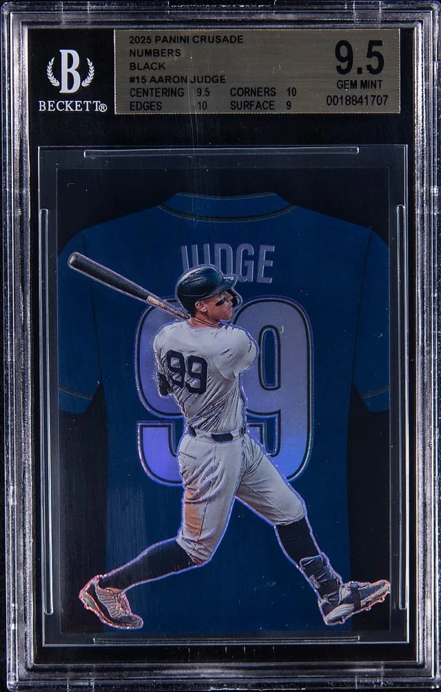 2025 Panini Aaron Judge Crusade Numbers Black #15 card image