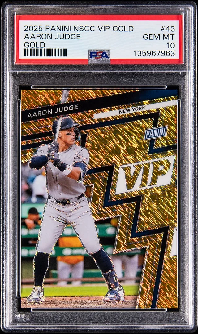 2025 Panini Aaron Judge NSCC VIP Gold Prizm #43 card image
