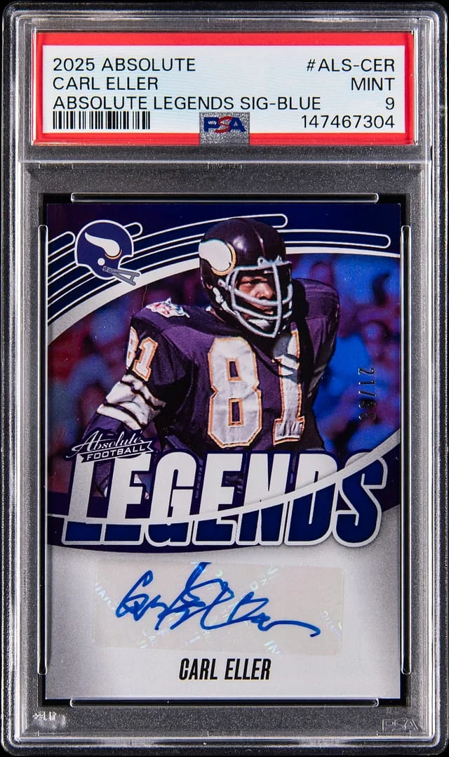 2025 Panini Absolute Carl Eller Legends Signature Blue #ALS-CER card image