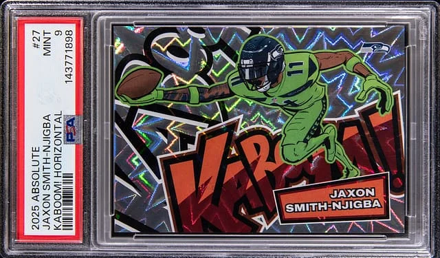 2025 Panini Absolute Jaxon Smith-Njigba Kaboom! Horizontal #27 card image