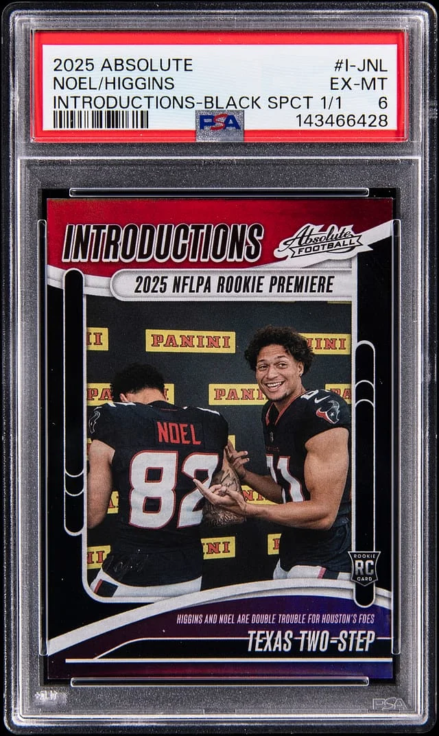 2025 Panini Absolute Jaylin Noel/Jayden Higgins Introductions Black Spectrum #I-JNL card image