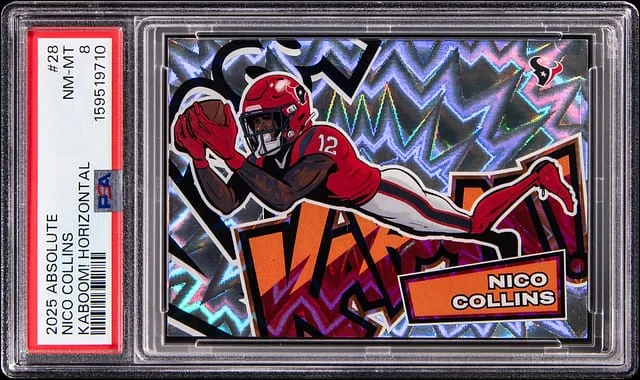 2025 Panini Absolute Nico Collins Kaboom! Horizontal #28 card image