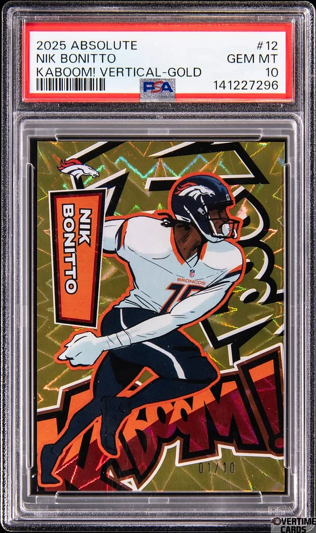 2025 Panini Absolute Nik Bonitto Kaboom! Vertical Gold #12 card image