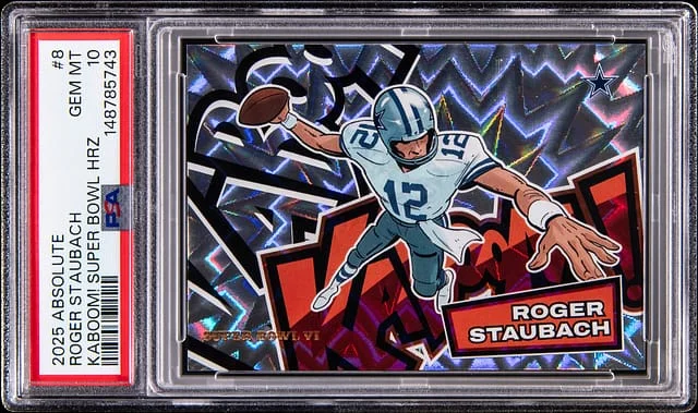 2025 Panini Absolute Roger Staubach Kaboom! Super Bowl Horizontal #8 card image