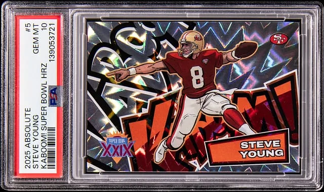 2025 Panini Absolute Steve Young Kaboom! Super Bowl Horizontal #5 card image