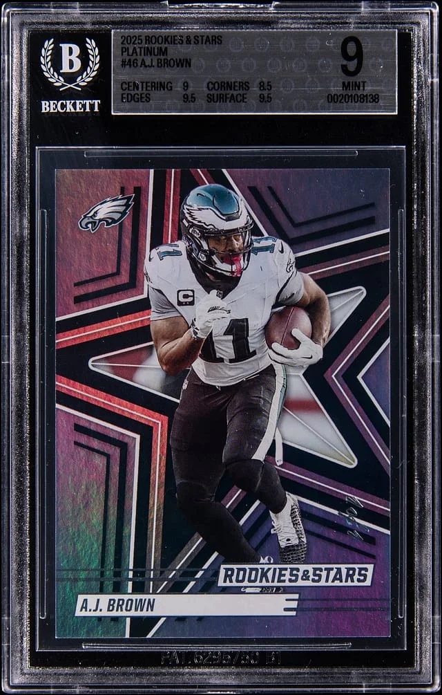 2025 Panini A.J. Brown Rookies & Stars Platinum 1/1 #46 card image