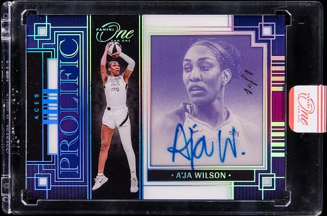 2025 Panini A'Ja Wilson WNBA One & One Prolific Signatures Platinum #PS-AW card image