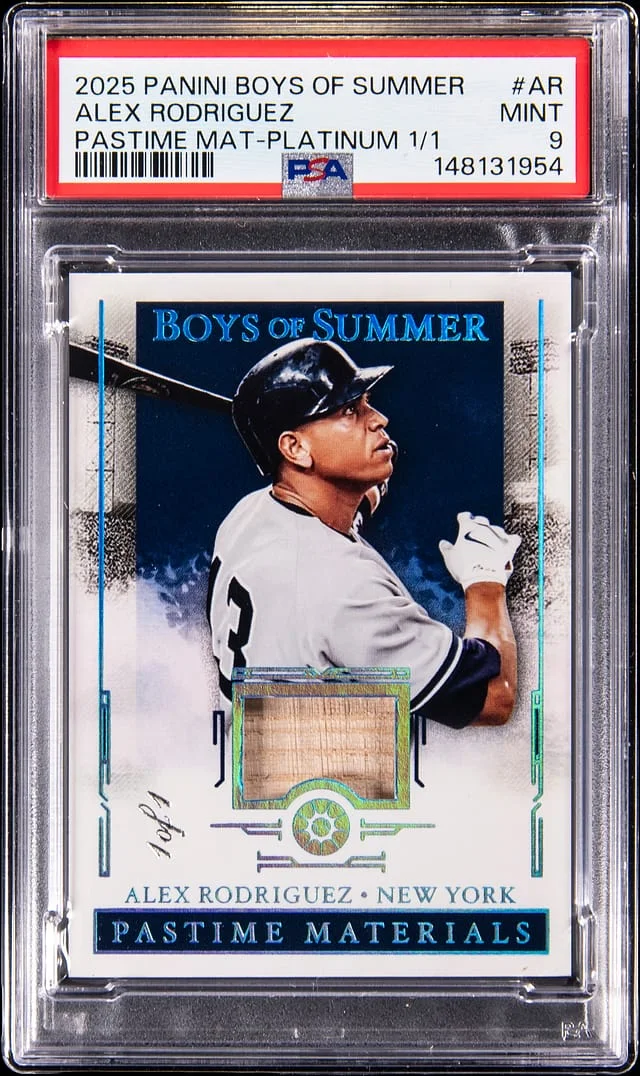 2025 Panini Alex Rodriguez Boys of Summer Pastime Materials Platinum #PM-AR card image