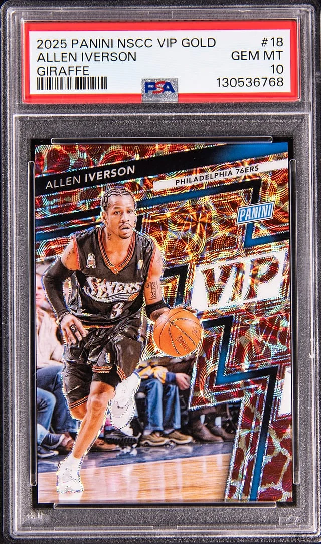 2025 Panini Allen Iverson NSCC VIP Gold Giraffe #18 card image