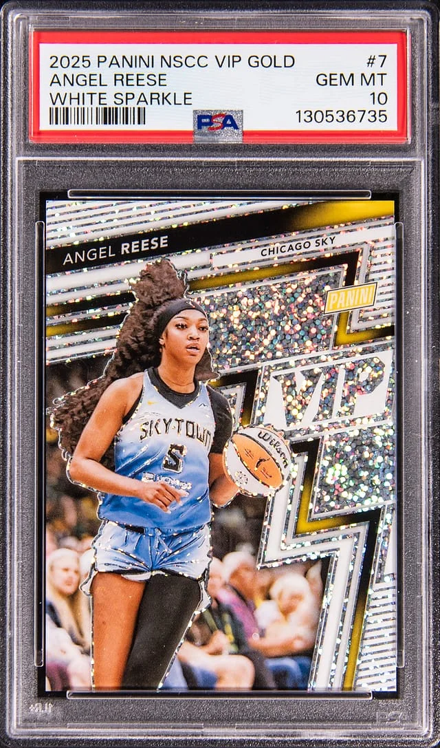 2025 Panini Angel Reese NSCC VIP Gold White Sparkle #7 card image