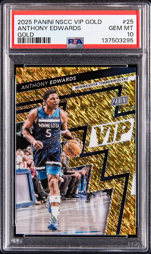 2025 Panini Anthony Edwards NSCC VIP Gold Black Gold #25 card image