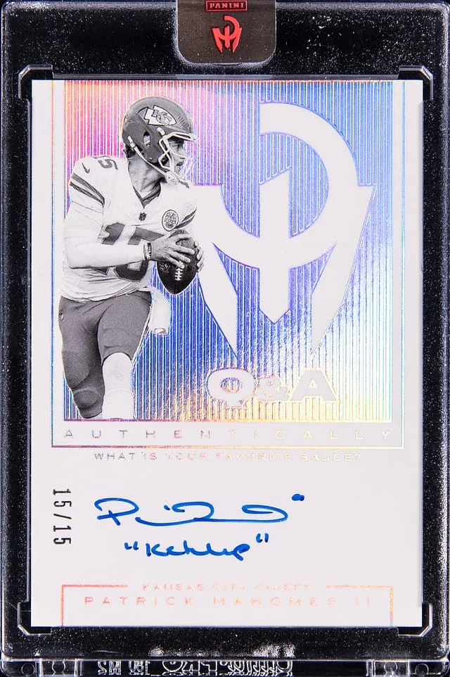 2025 Panini Authentically Mahomes Q & A #no-number card image