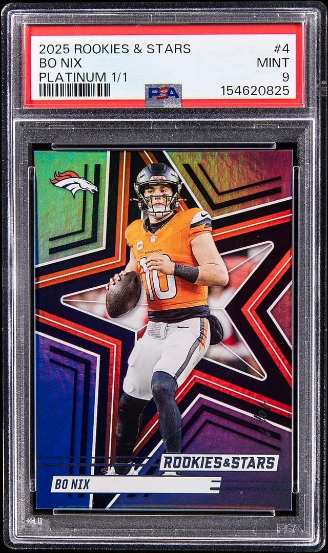 2025 Panini Bo Nix Rookies & Stars Platinum #4 card image