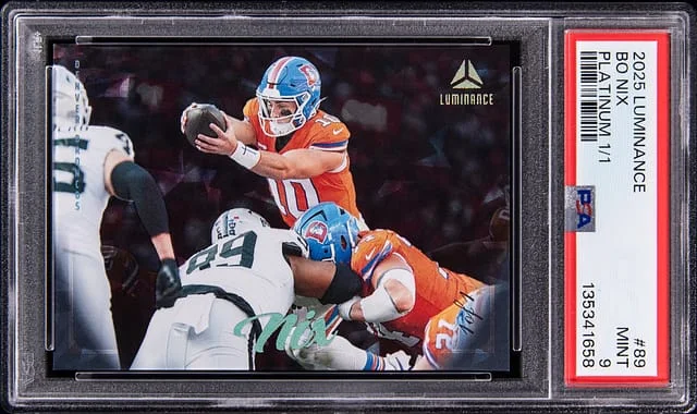 2025 Panini Bo Nix Luminance Platinum #89 card image