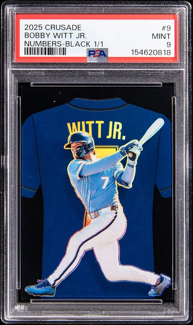 2025 Panini Bobby Witt Jr. Crusade Numbers Black #9 card image