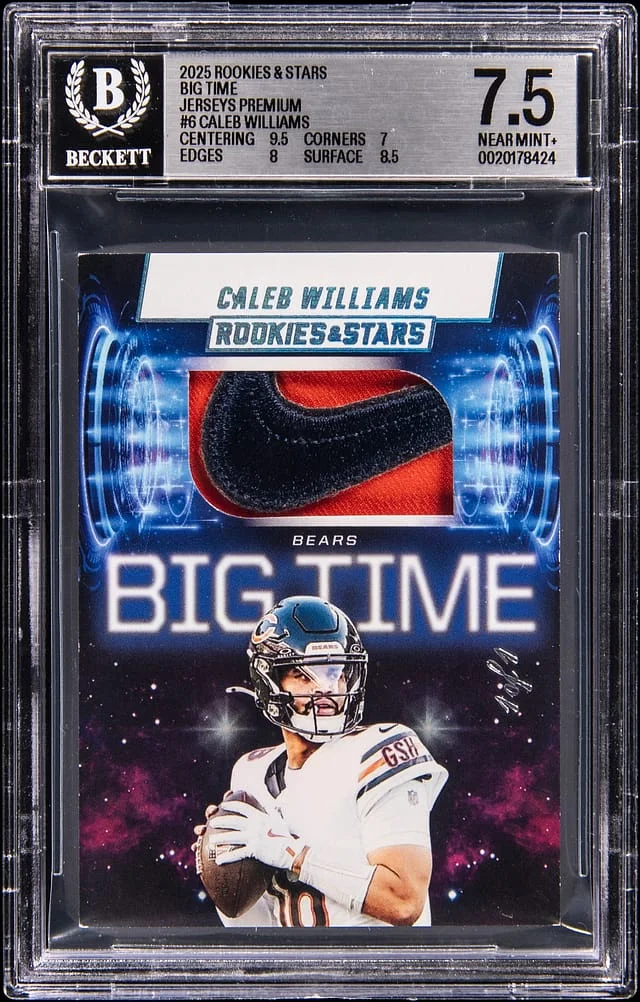 2025 Panini Caleb Williams Rookies & Stars Big Time Jerseys Premium #BT-CWS card image