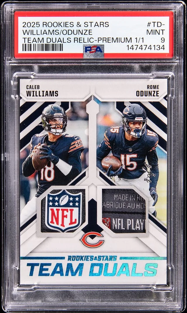 2025 Panini Caleb Williams/Rome Odunze Rookies & Stars Team Duals Relic Premium #TD-CHI card image