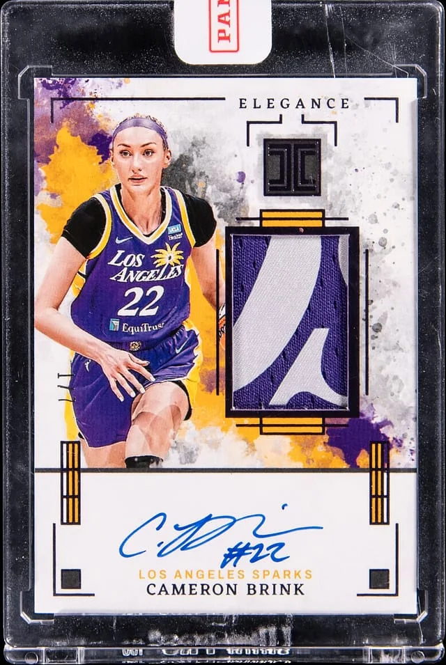 2025 Panini Cameron Brink Elegance Jersey Autograph Pink FOTL #EJA-CB card image