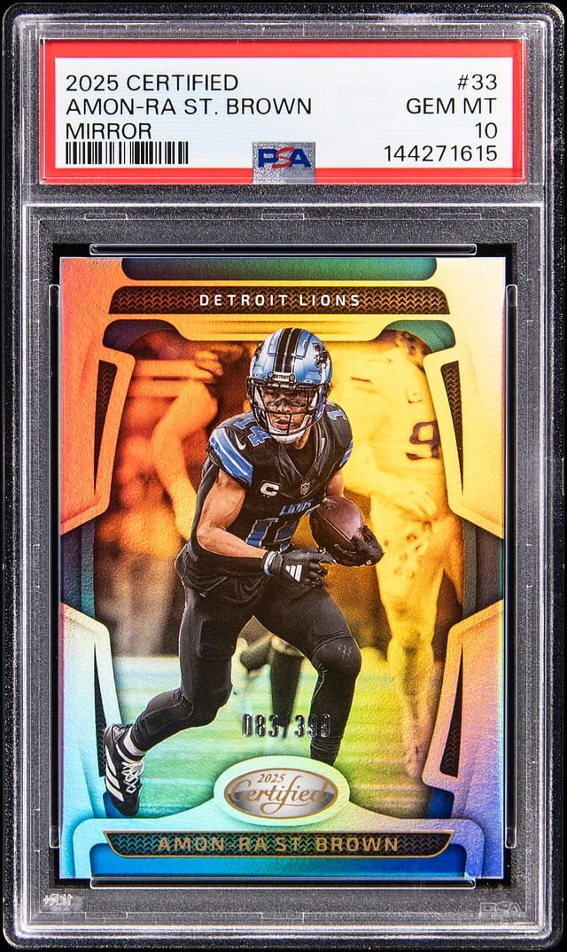 2025 Panini Certified Amon-Ra St. Brown Mirror #33 card image