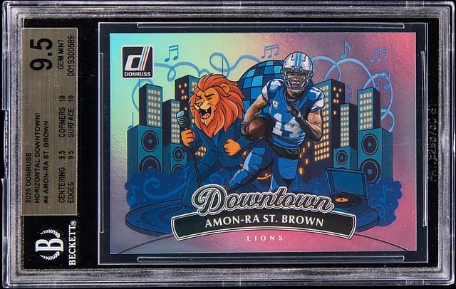 2025 Panini Donruss Amon-Ra St. Brown Horizontal Downtown #4 card image