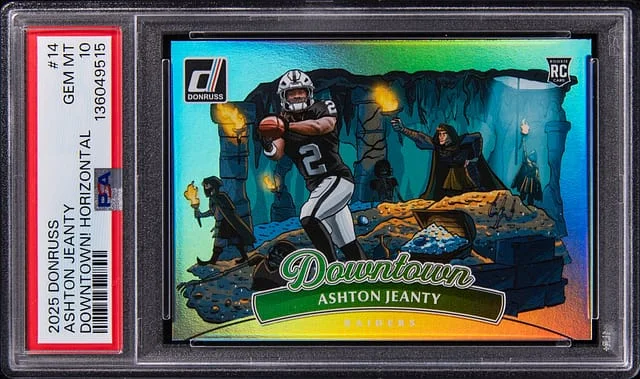 2025 Panini Donruss Ashton Jeanty Downtown! Horizontal #14 card image