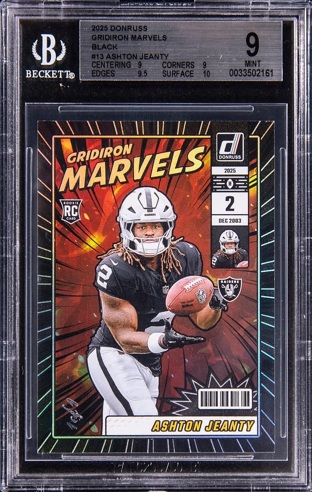 2025 Panini Donruss Ashton Jeanty Gridiron Marvels Black #GM-AJY card image