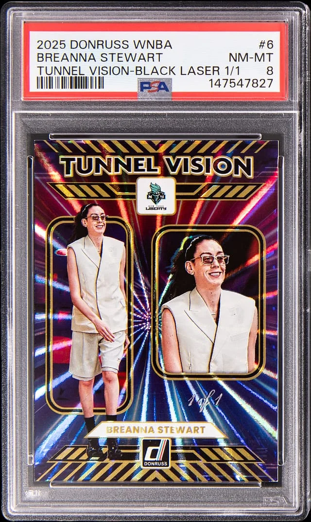 2025 Panini Donruss Breanna Stewart WNBA Tunnel Vision Black Laser #6 card image