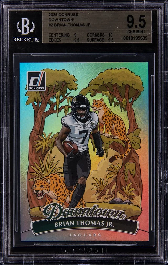 2025 Panini Donruss Brian Thomas Jr. Downtown! #2 card image