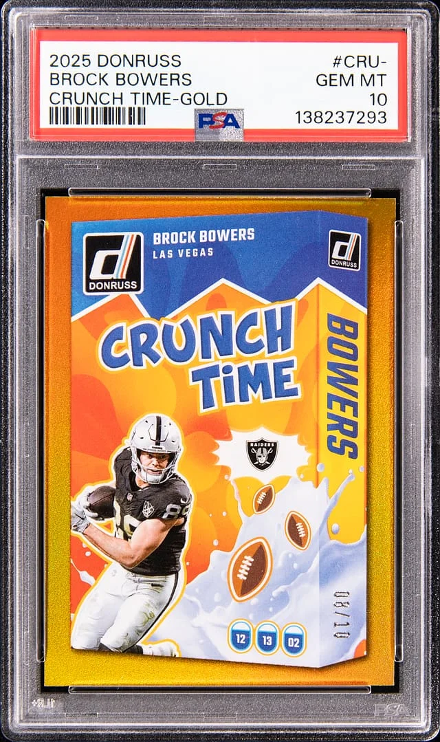 2025 Panini Donruss Brock Bowers Crunch Time Black #CRU-BBO card image