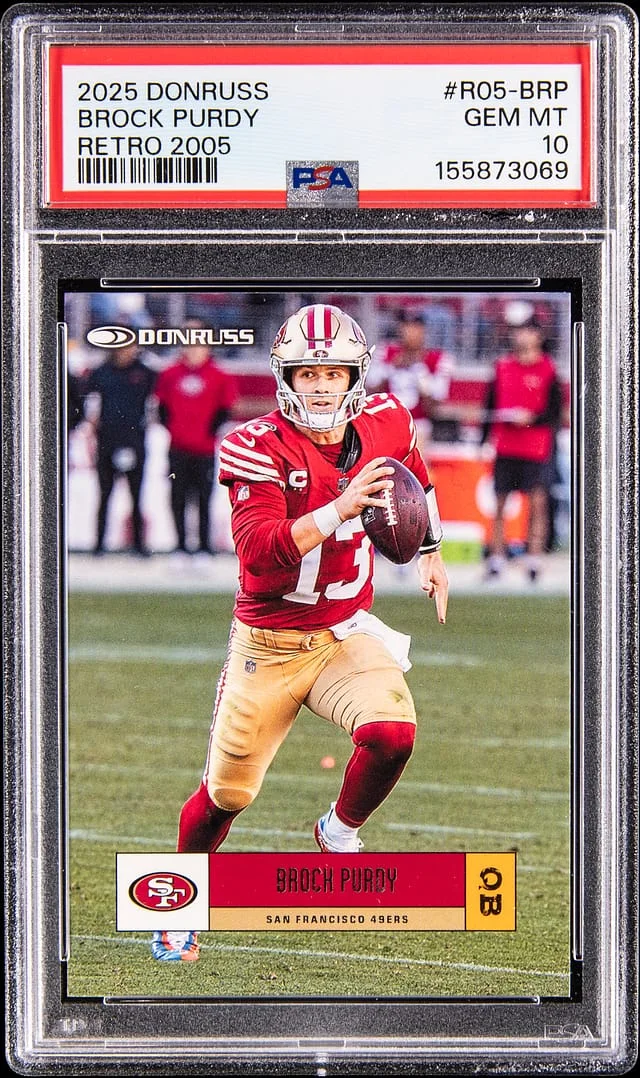 2025 Panini Donruss Brock Purdy Retro 2005 #R05-BRP card image