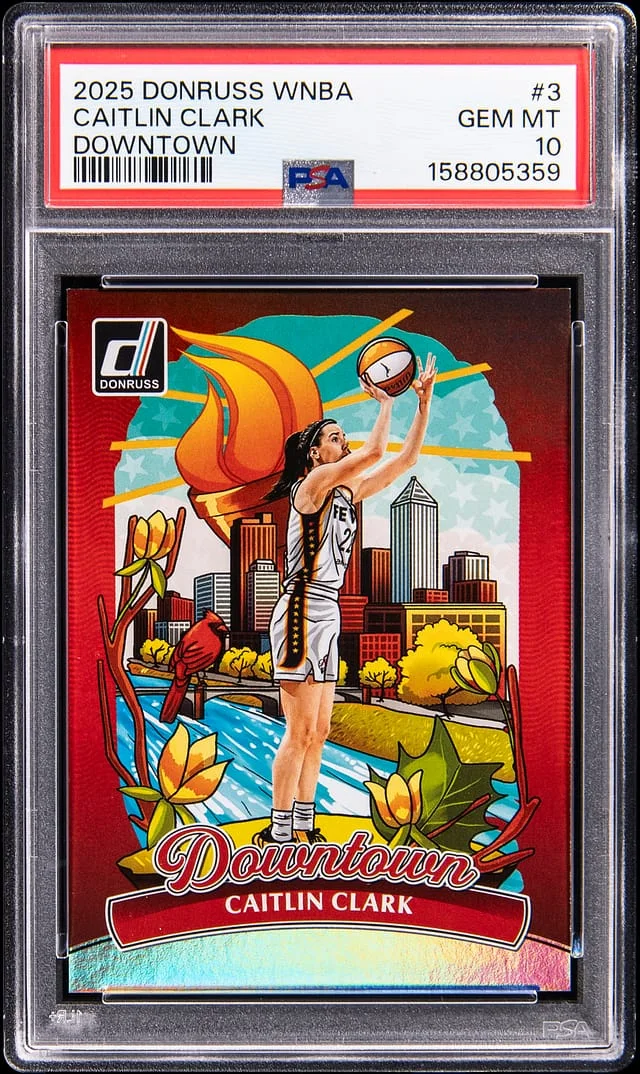 2025 Panini Donruss Caitlin Clark WNBA Downtown #3 card image