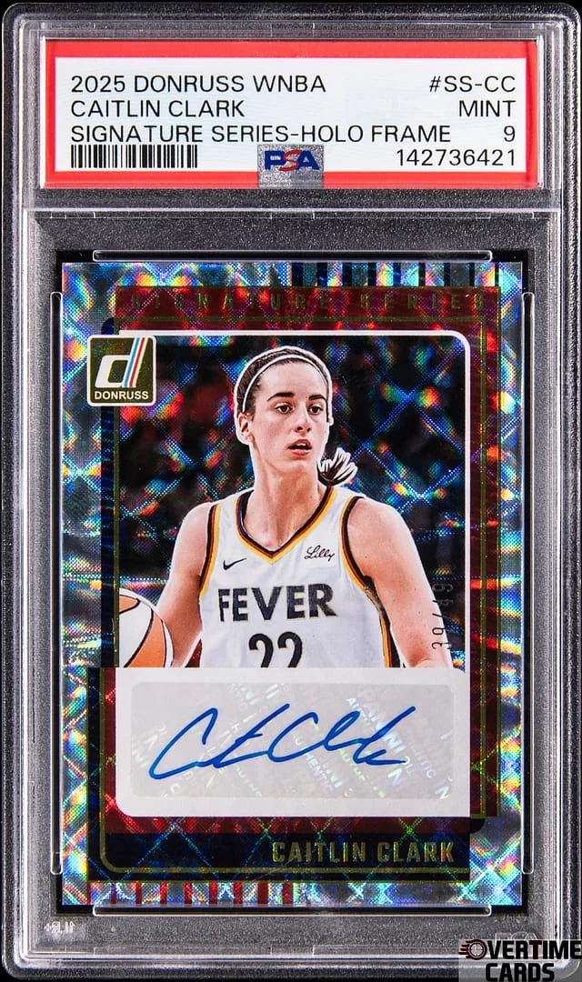2025 Panini Donruss Caitlin Clark WNBA Signature Series Holo Frame #SS-CC card image