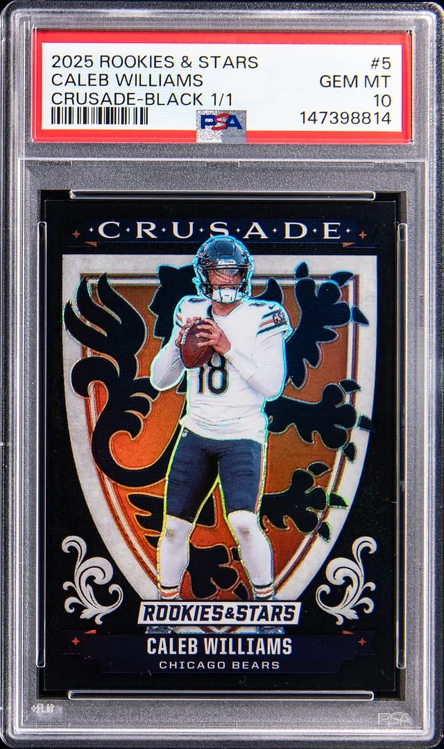 2025 Panini Donruss Caleb Williams Rookies & Stars Crusade Black #5 card image