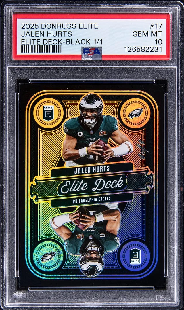 2025 Panini Donruss Jalen Hurts Elite Deck Black #17 card image