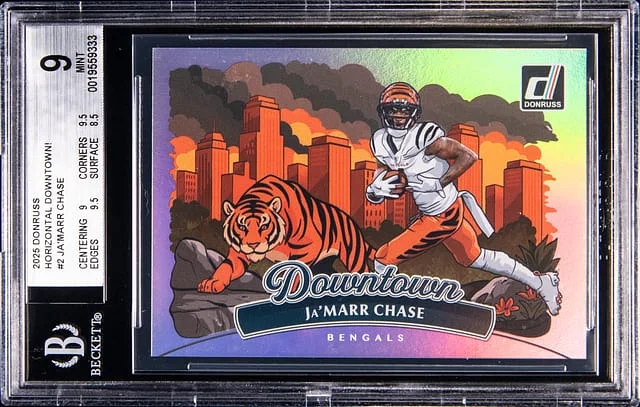 2025 Panini Donruss Ja'Marr Chase Horizontal Downtown! #2 card image