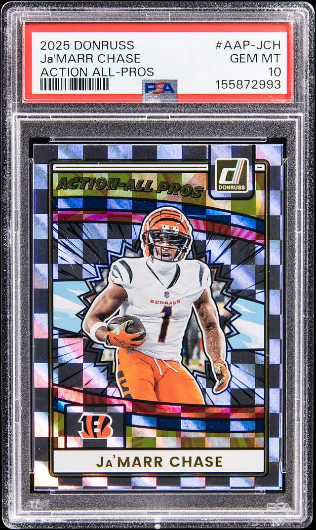 2025 Panini Donruss Ja'Marr Chase Action All-Pros #AAP-JCH card image