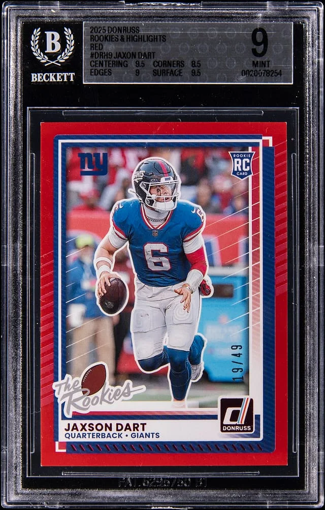 2025 Panini Donruss Jaxson Dart Rookies & Highlights Green #DRH-9 card image