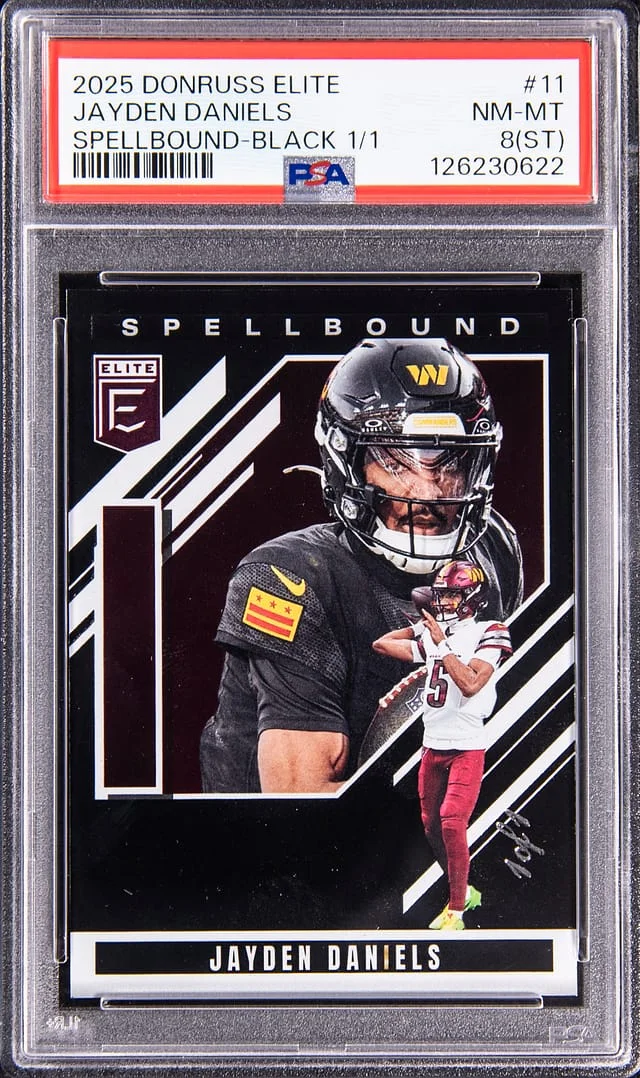 2025 Panini Donruss Jayden Daniels Elite Spellbound Black #11 card image
